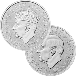 2023 UK King Charles III & Coronation Britannia 1oz Silver Coin Collection - 2 Coins