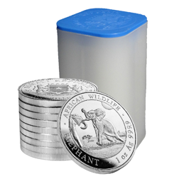 2024 Somalian Elephant 1oz Silver Coin - Full Tube of 20 Coins