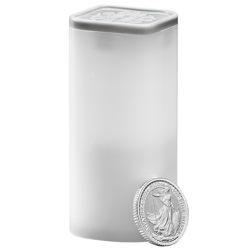 2024 UK Britannia 1/10oz Silver Coin - Full Tube of 16 Coins