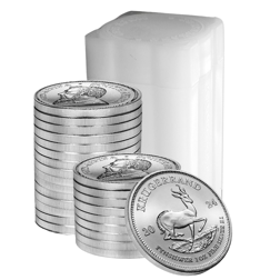 2024 South African Krugerrand 1oz Silver Coin - Full Tube of 25 Coins