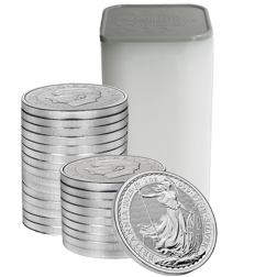 2025 UK Britannia 1oz Silver Coin - Full Tube of 25 Coins