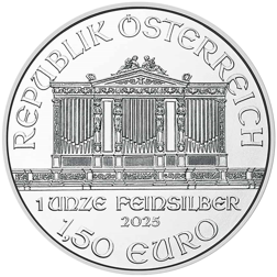 【美品】2005日本国際博覧会　1oz 2025 Austrian Philharmonic 1oz Silver Coin - Full Tube of 20