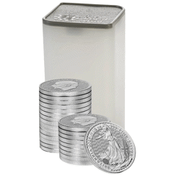 2025 UK Britannia 1/2oz Silver Coin - Full Tube of 25 Coins