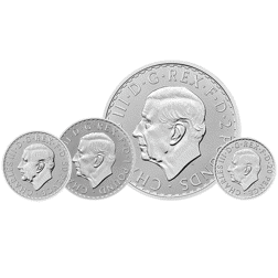 2026 UK Britannia 1oz, 1/2oz, 1/4oz, and 1/10oz Silver Coin Collection