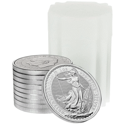 2026 UK Britannia 1oz Silver Coin - Tube of 10 Coins