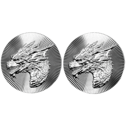 Scottsdale Mint 1oz and 2oz Dragon Stacker Silver Round Bundle