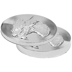 Scottsdale Mint 1oz and 2oz Dragon Stacker Silver Round Bundle