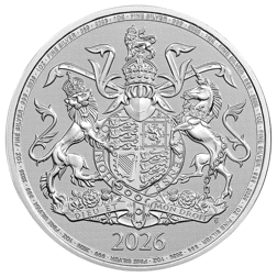2026 UK The Royal Arms 1oz Silver Coin - Full Tube of 25 Coins
