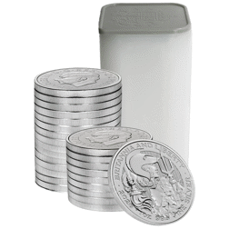 2026 UK Britannia and Liberty 1oz Silver Coin - Full Tube of 25 Coins