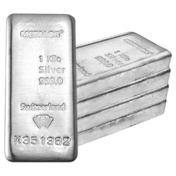 Metalor 1kg Silver 5 Bar Bundle
