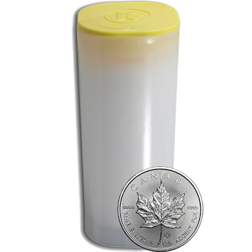Pre-Owned Canadian Maple 1oz Silver Coins in Tube - VAT Free (25 Coins)