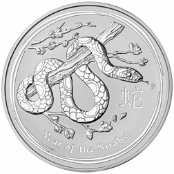 Pre-Owned 2013 Australian Lunar Snake 1kg Silver Coin - VAT Free