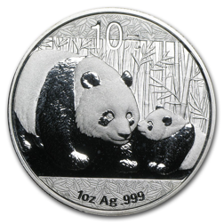 Pre-Owned 2011 Chinese Panda 1oz Silver Coin - VAT Free