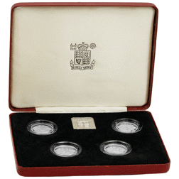 Pre-Owned 1984-1987 UK £1 Proof Silver 4-Coin Collection - VAT Free