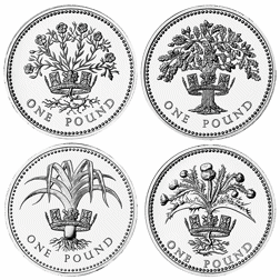 Pre-Owned 1984-1987 UK £1 Proof Silver 4-Coin Collection - VAT Free