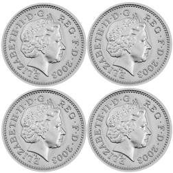Pre-Owned 2003 UK Pattern Proof Silver 4-Coin Collection - VAT Free
