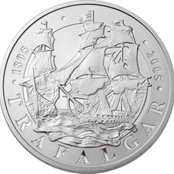 Pre-Owned 2005 UK Battle of Trafalgar Crown £5 Proof Silver Coin - VAT Free