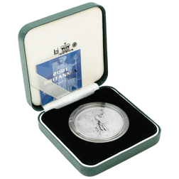 Pre-Owned 2001 UK Britannia £2 1oz Proof Silver Coin - VAT Free