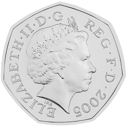 Pre-Owned 2005 UK Samuel Johnson's Dictionary 50p Piedfort Proof Silver Coin - VAT Free