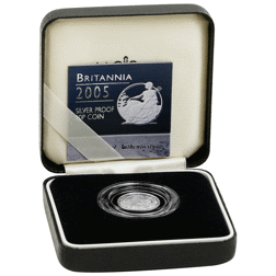 Pre-Owned 2005 UK Britannia 20p 1/10oz Proof Silver Coin - VAT Free