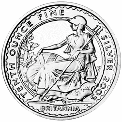 Pre-Owned 2005 UK Britannia 20p 1/10oz Proof Silver Coin - VAT Free