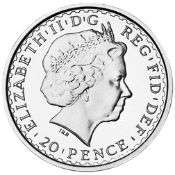 Pre-Owned 2005 UK Britannia 20p 1/10oz Proof Silver Coin - VAT Free