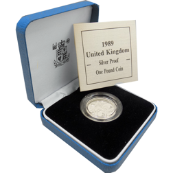 Pre-Owned 1989 UK £1 Proof Silver Coin - VAT Free