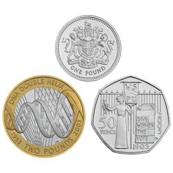 Pre-Owned 2003 UK Piedfort Proof Silver 3-Coin Collection - VAT Free