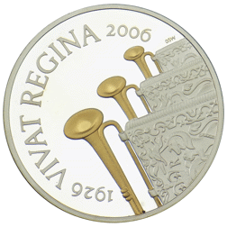 Pre-Owned 2006 UK Queen Elizabeth's 80th Birthday Piedfort Proof Silver Crown - VAT Free