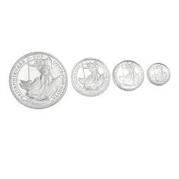 Pre-Owned 1998 Britannia Proof Silver 4-Coin Collection - VAT Free