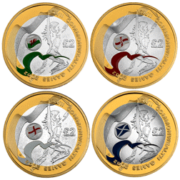 Pre-Owned 2002 UK Commonwealth Games £2 Silver Proof Piedfort 4-Coin Collection - VAT Free