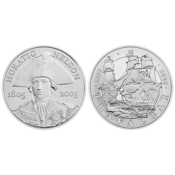 Pre-Owned 2005 Nelson and Trafalgar Piedfort Proof Silver 2-Coin Set - VAT Free