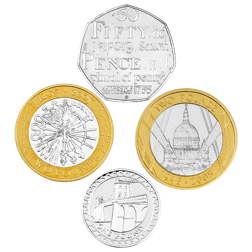 Pre-Owned 2005 Piedfort Proof Silver 4-Coin Collection - VAT Free