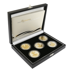 Pre-Owned 2006 UK Britannia Gold Silhouette 5 Silver Coin Collection - VAT Free