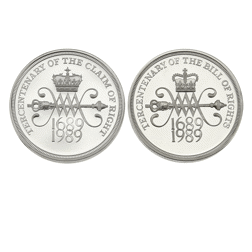 Pre-Owned 1989 UK £2 Proof Silver 2-Coin Set - VAT Free