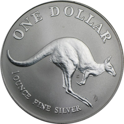 Pre-Owned 1993 Australian Kangaroo 1 Dollar 1oz Silver Coin - VAT Free