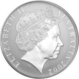 Pre-Owned 2002 Australian Kangaroo 1 Dollar 1oz Silver Coin - VAT Free