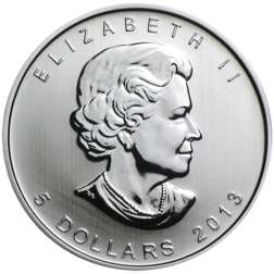 Pre-Owned 2013 Canadian Maple 1oz Silver Coin - 25th Anniversary - VAT Free