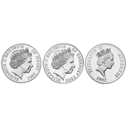 Pre-Owned 2002 Channel Islands Duke of Wellington Proof Silver 3-Coin Set - VAT Free