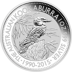 Pre-Owned 2015 Australian Kookaburra 1oz Silver Coin - VAT Free