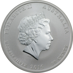 Pre-Owned 2015 Australian Lunar Goat 1/2oz Silver Coin - VAT Free