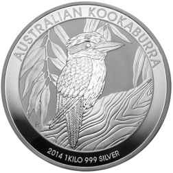 Pre-Owned 2014 Australian Kookaburra 1kg Silver Coin - VAT Free