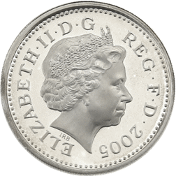 Pre-Owned 2005 UK £1 Proof Silver Coin - VAT Free