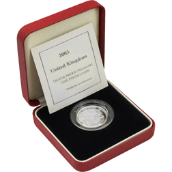 Pre-Owned 2003 UK Proof Piedfort £1 Silver Coin - VAT Free