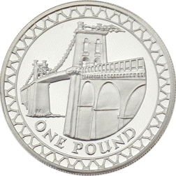 Pre-Owned 2005 UK £1 Piedfort Proof Silver Coin - VAT Free