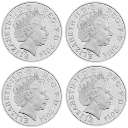 Pre-Owned 2014 UK Portrait of Britain £5 Proof Silver 4-Coin Set - VAT Free