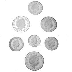 Pre-Owned 2008 UK Proof Coinage Royal Shield of Arms Silver