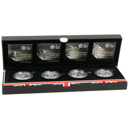 Pre-Owned 2012 UK Proof Countdown to London 2012 £5 Silver 4-Coin Collection- VAT Free
