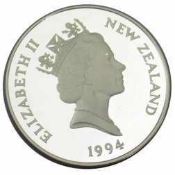 Pre-Owned 1994 New Zealand Proof Lady of the Century Silver £5 Coin - VAT Free