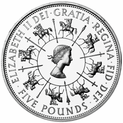 Pre-Owned UK 1993 Coronation 40th Anniversary Crown Proof Design Silver Coin - VAT Free